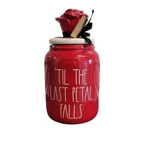 Rae Dunn - 'Til The Last Petal Falls Red Rose Lid Canister